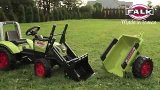 Falk Šliapací traktor 1040AM Clas Arion 430 s nakladačom a vlečkou