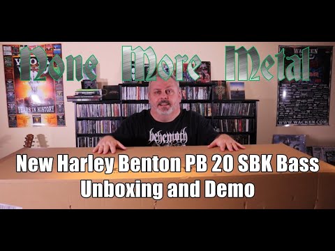 Harley Benton PB 20 SBK Bass Unboxing & Demo