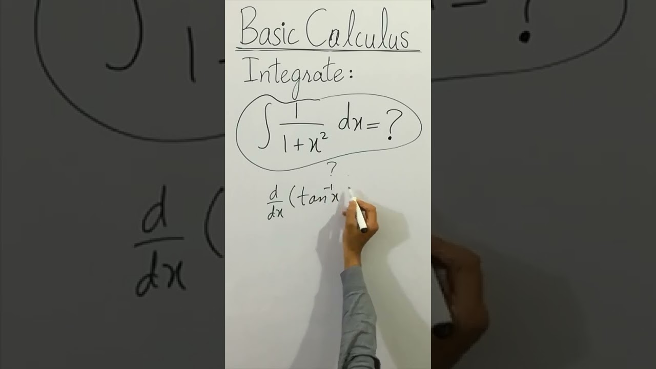 😳 CLEAN BASIC CALCULUS Integrate ∫1/1+x^2 dx=? #Shorts