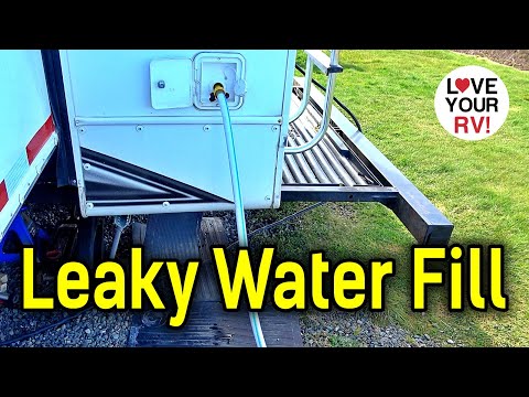 Major Leak - RV Fresh Water Tank Gravity Fill Line