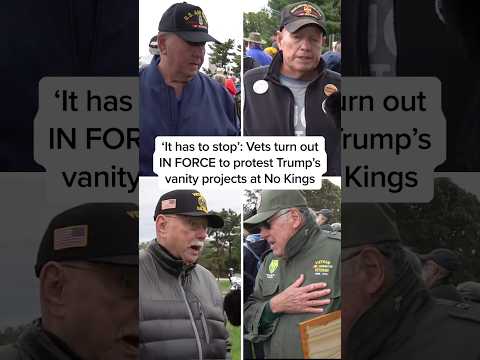 'It has to stop': Vets turn out IN FORCE to protest Trump's vanity projects at No Kings