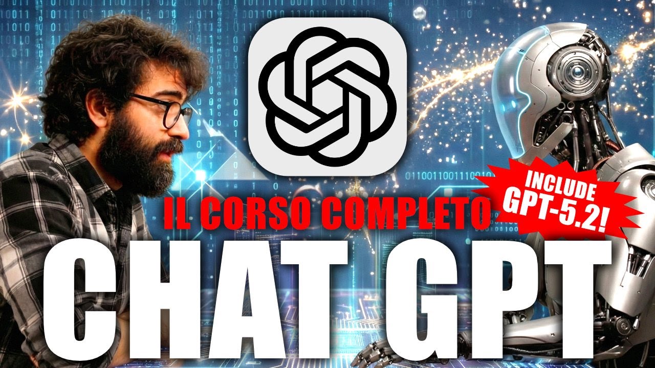 CHAT-GPT 🤖 +GPT-5.2 - CORSO COMPLETO - TUTTE le FUNZIONI in un UNICO VIDEO!!