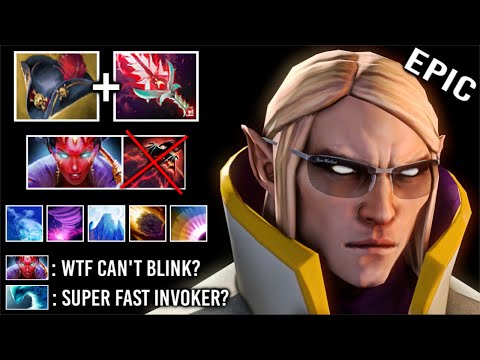 GENIUS INVOKER Pirate Hat + Bloodthorn Max Attack Speed ANTI BLINK COMBO Most Epic Top Rank Dota 2
