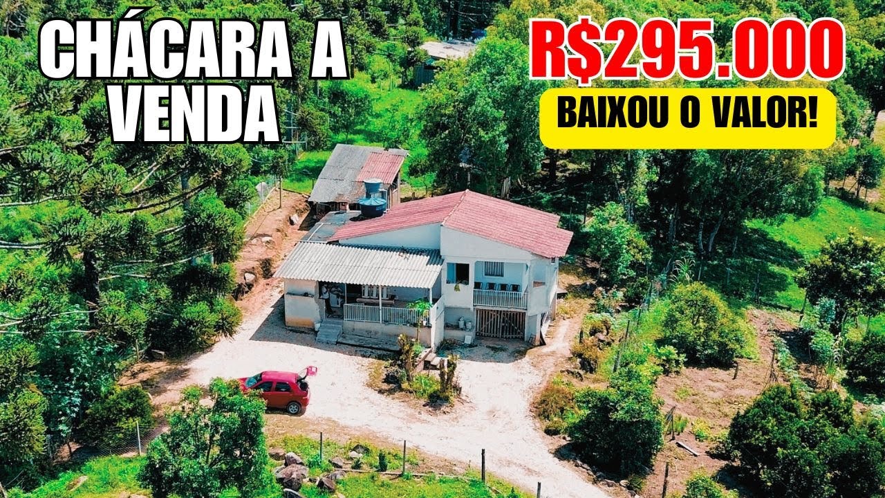BAIXOU O VALOR !!CHÁCARA A VENDA | PASTO FORMADO PARA GADOS | GALINHEIRO | CASA 100M² | R$295.000