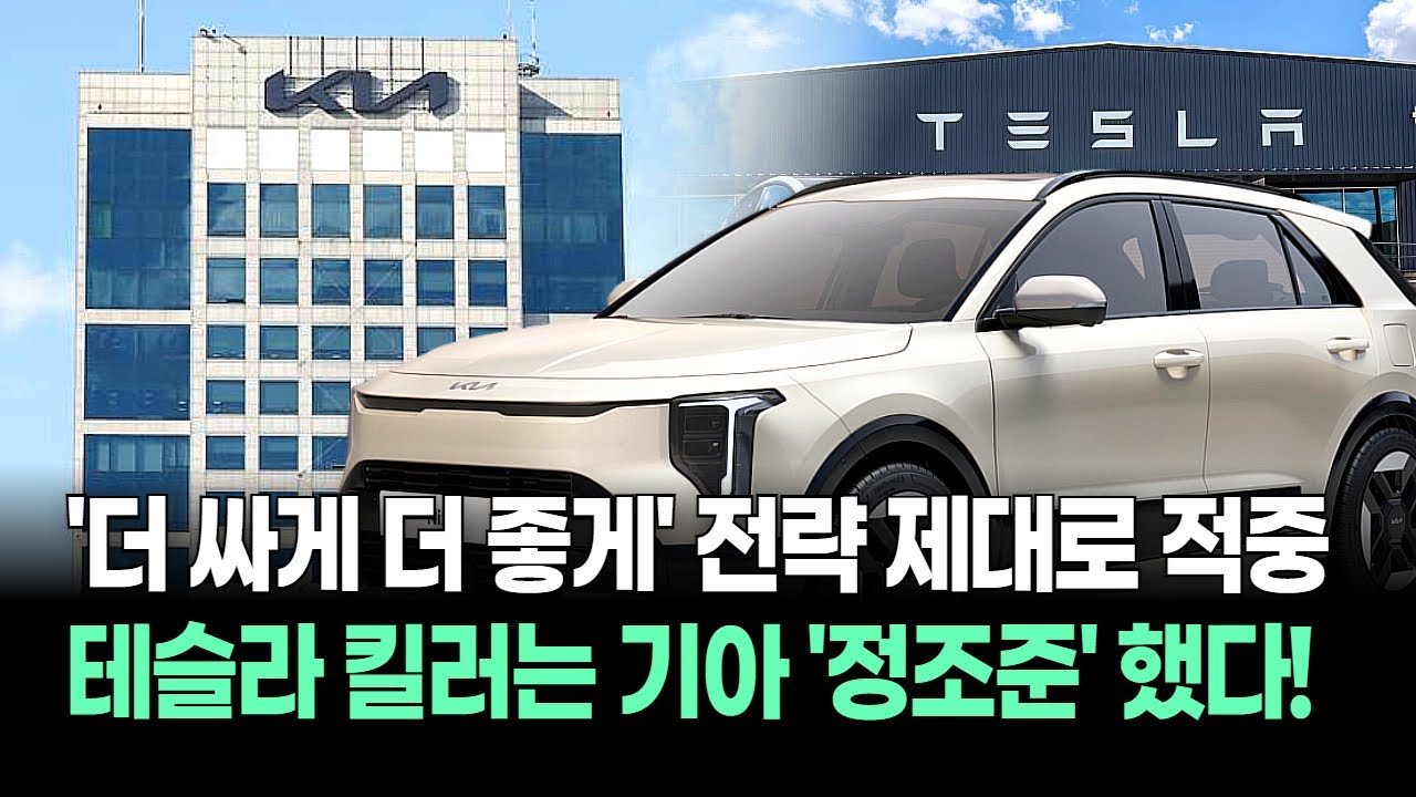 "머스크 형 미안해!" 테슬라 할인도 소용없다? 기아가 전세계 씹어먹은 '미친 가성비' 실체! BYD 잡는다
