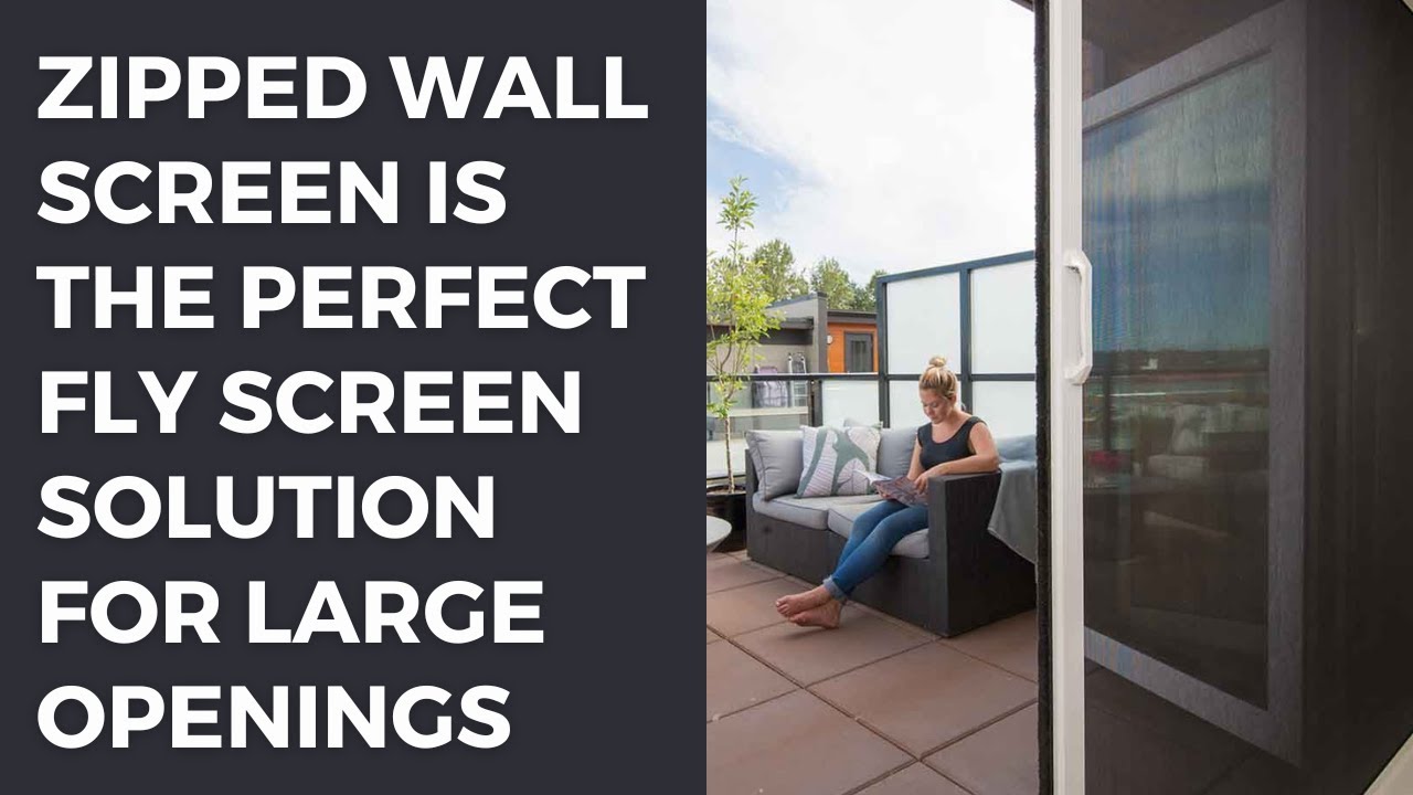 Phantom Zipped Wall screen is the perfect fly screen solution for large openings.