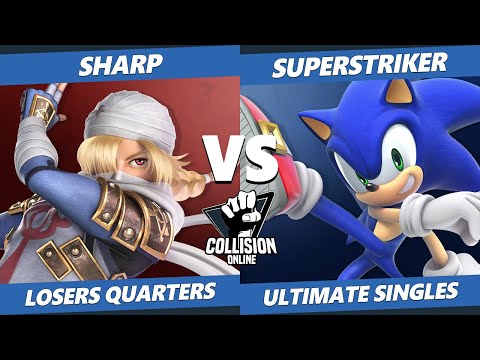 Collision Online Ultimate Losers Quarters - NEST | Sharp (Sheik) Vs SuperStriker (Sonic) SSBU