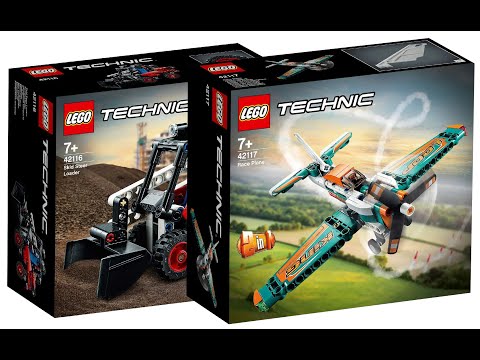 New models Lego TECHNIC 2021.Two new small models. 42116: Skid Steer Loader and 42117: Race Plane