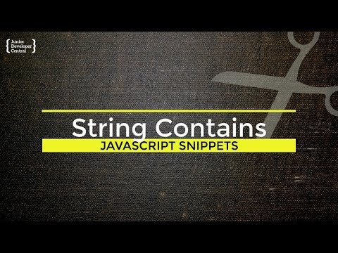 JavaScript String Contains: How to check a string exists in another Video