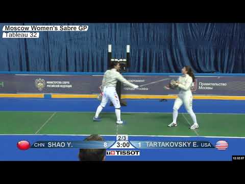 2019 676 T32 10 F S Individual Moscow RUS GP GREEN TARTAKOVSKY USA vs SHAO CHN