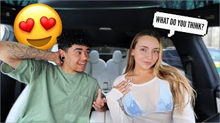 Picking Up My Boyfriend In A Completely SEE THROUGH OUTFIT!