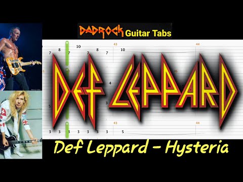 Hysteria - Def Leppard - Guitar + Bass TABS Lesson
