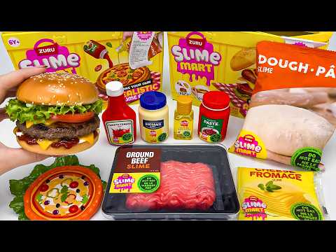 [toy asmr] How to Make a Slime Burger 🍔 ZURU Slime Mart Food Toys | 슬라임 음식 장난감 Satisfying Unboxing