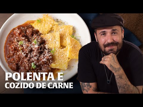 COZIDO DE CARNE COM POLENTA GRATINADA!