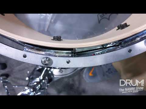 Dialtune Shows Off How To Change A Snare Drumhead in 30 seconds at NAMM 2020