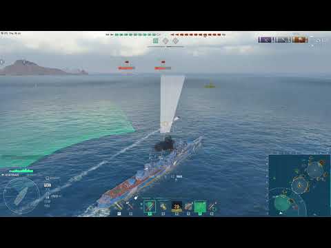 World Of Warships Random Battle Gameplay With KITAKAZE Destroyer (No Commentary)