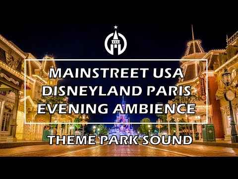 Main street USA Evening Ambience Disneyland Paris