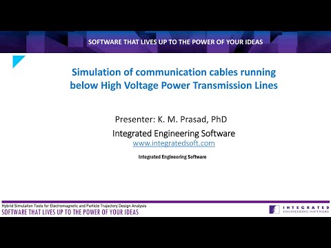 Simulation of communication cables running below High Voltage Power Transmission Lines