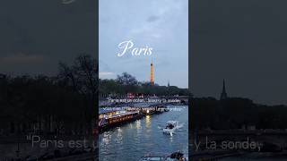 パリの夕暮れ…セーヌ川とエッフェル塔の絶景 🇫🇷✨#パリ #セーヌ川 #エッフェル塔
