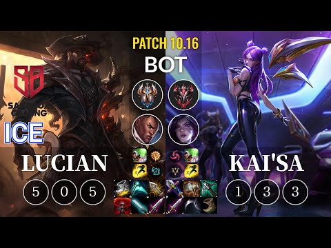 SB Ice Lucian vs Kai'Sa Bot - KR Patch 10.16