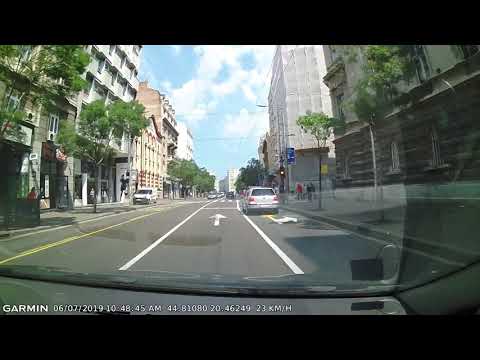 SERBIAN TAXI DRIVER TRYING TO HIT ME DELIBERATELY