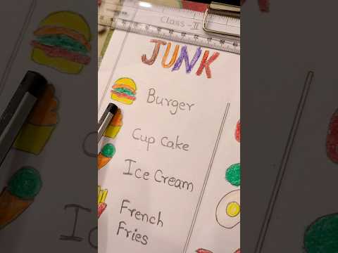Junk Food vs Healthy Food #shorts #project #schoolproject Joy Of Childhood