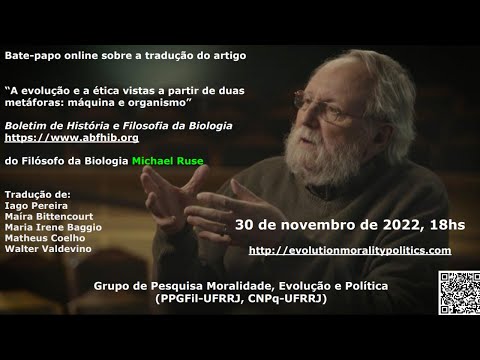 Bate-papo sobre a tradução do artigo “A evolução e a ética vistas a partir de duas metáforas”