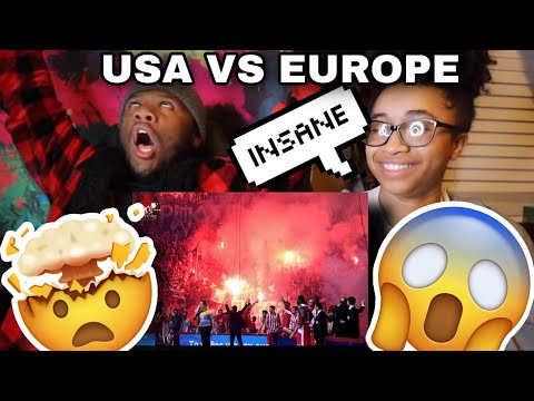 AMERICANS REACT TO  Basketball fans and atmosphere USA vs Europe