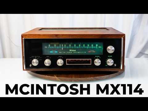 πΆβ¨ McIntosh MX114 FM Stereo Tuner Preamplifier w/ Original Walnut Cabinet β Serviced, Excellent Glass, Tested Working image 19