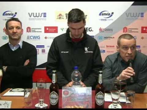 Pressekonferenz nach dem Heimspiel Eispiraten Crimmitschau vs. Dresden 07.02.2014