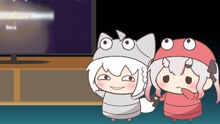 【手描き】鷹と狐のいたずらにビビり散らかす鬼【百鬼あやめ/ホロライブ】