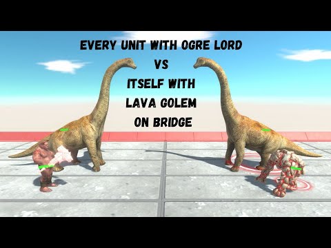 Every Unit With Ogre Lord Vs Itself With Lava Golem On BRIDGE ARBS |Animal Revolt Battle Simulator
