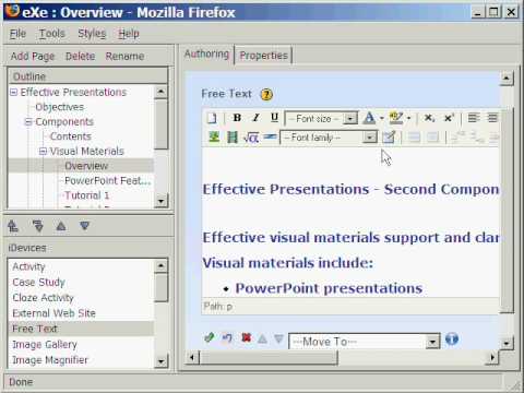 Working with Text in a Simple Table - Overview of Visual Materials