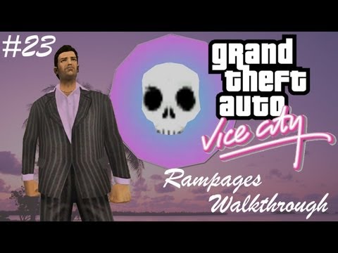 GTA Vice City - Rampage #23 - Drive-By & Waste 35 Gang Members