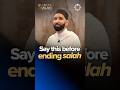 The Du A Before The Salaam Dr Omar Suleiman