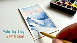 Painting a Tiny Snowy Mountain | A Healing Watercolor Moment Together