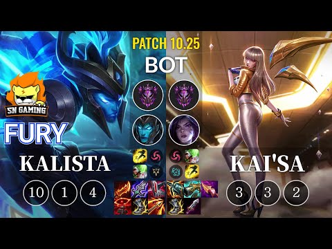 SN Fury Kalista vs Kai'Sa Bot - KR Patch 10.25