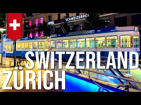 Tram Travel Zürich | Tram Sounds | Night Ambience | Relaxing in Switzerland | Trams & Train Sounds