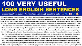 100 VERY USEFUL Long Sentences for Daily Use English Conversations | English Speaking Practice