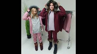 Dívčí zimní kabát Esito s umělým kožíškem černý