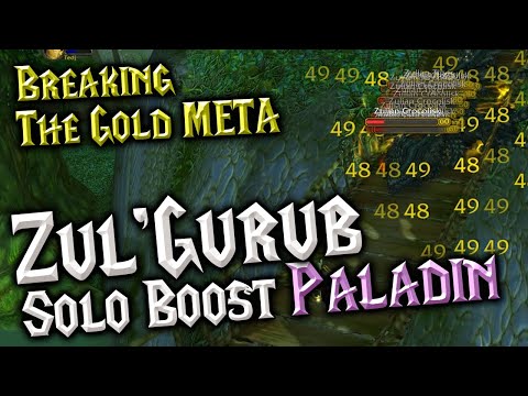 Paladin 300 gold ZG SOLO Boost 10 Packs in 15 minutes - WoW Classic