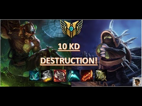 10 KD DESTRUCTION! Tryndamere vs Rammus Top Lane S8 Ranked League of Legends