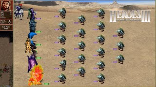 Heroes 3 COMBAT Ten year growth Conflux vs 1000000 Deep Ones C453