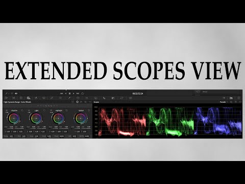 How to extend the view of the scopes in Davinci Resolve