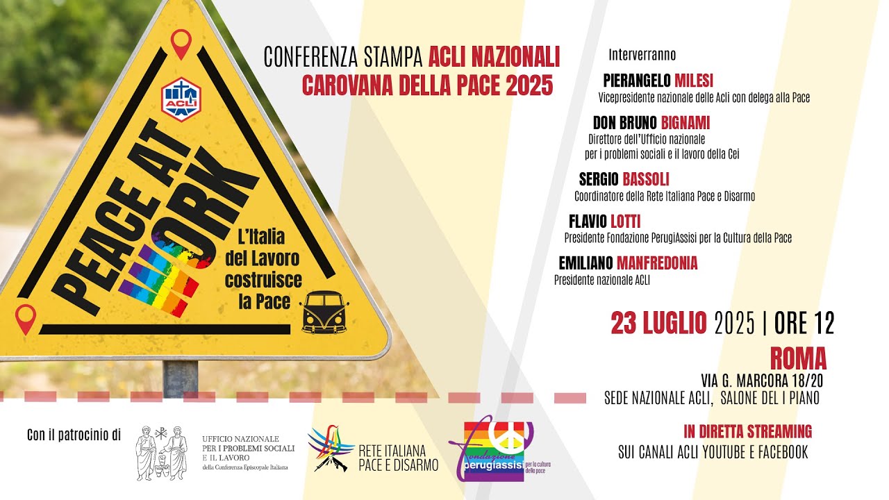 Conferenza stampa Acli nazionali - Carovana della pace 2025