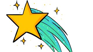 How to Draw A Shooting Star Easy Drawing for Kids