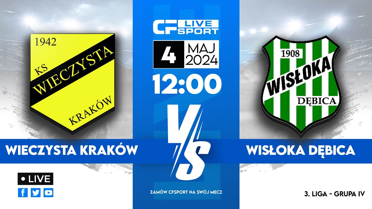 3 liga na żywo: Wieczysta Kraków - Wisłoka Dębica [TRANSMISJA NA ŻYWO]