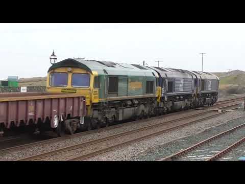 66426/66108 with 66505 dit 6k05 CarlisleYard - Crewe Basford Hall Engineers, 14th January 2022