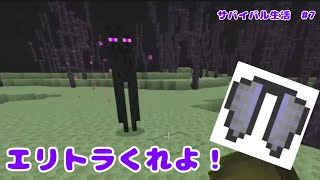 【サバイバルモード】エリトラ探しにエンドシティへ行った結果...【minecraft】
