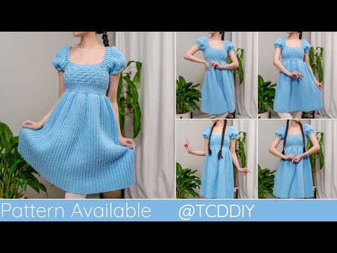 , title : 'How to Crochet a Puff Sleeve Dress | Pattern & Tutorial DIY'